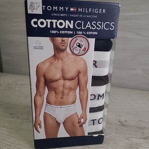 Tommy Hilfiger 100% Cotton Classics Briefs 4-Pack Mens Medium Black NEW